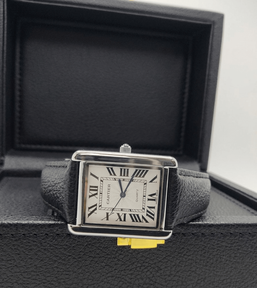 Car - tier Tank leather strap - luxury men watch | Hero Lifestyle