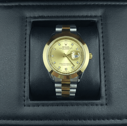 Rol - ex Two Tone plain dial date just - luxury men watch | Hero Lifestyle