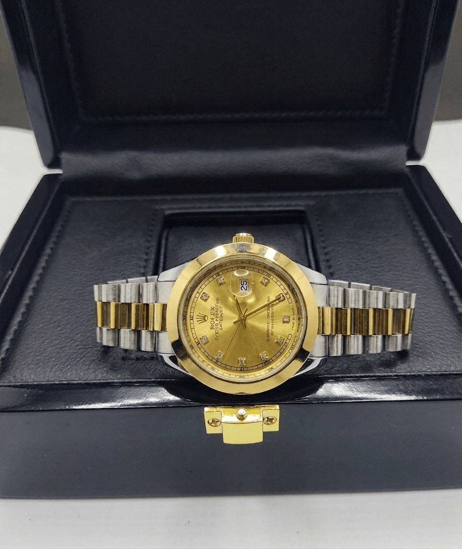 Rol - ex Two Tone plain dial date just - luxury men watch | Hero Lifestyle